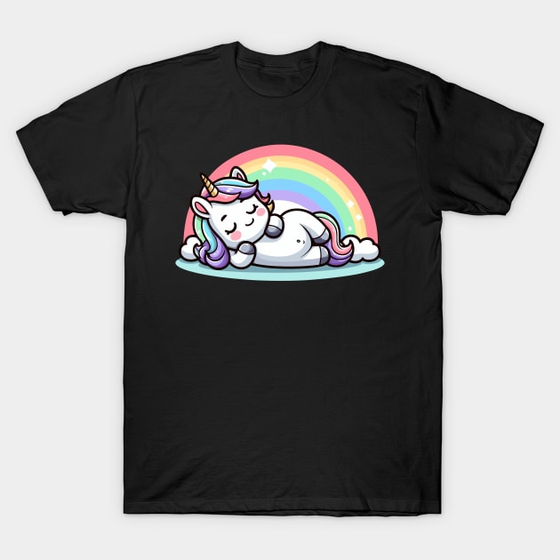 Cute Sleeping Unicorn T-Shirt by Kawaii-n-Spice